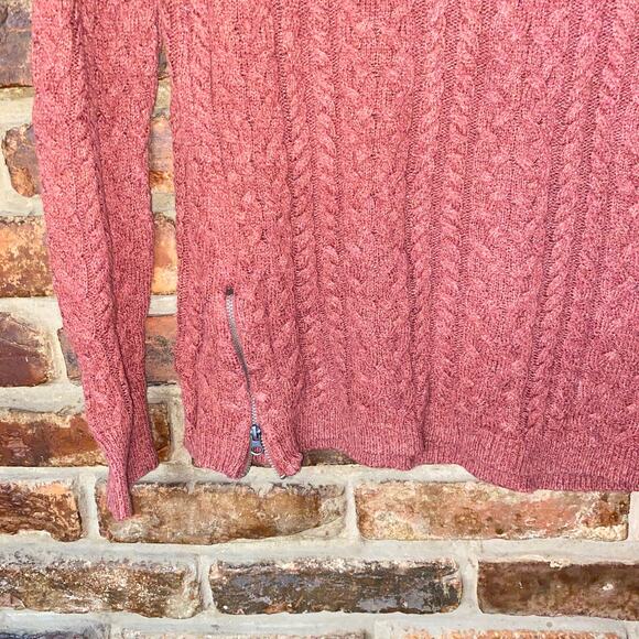 American Eagle Rust Red Pullover Side-Zip Sweater Women's Size Medium - Picture 3 of 6